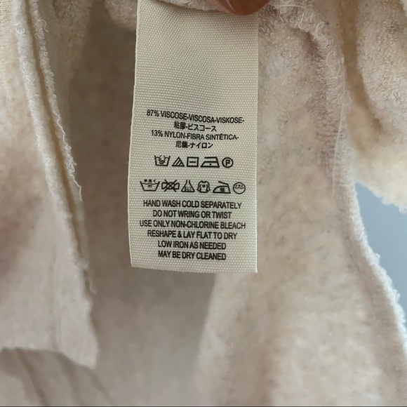 Free People Oatmeal wide neck Terry split side sweater - Picture 6 of 8